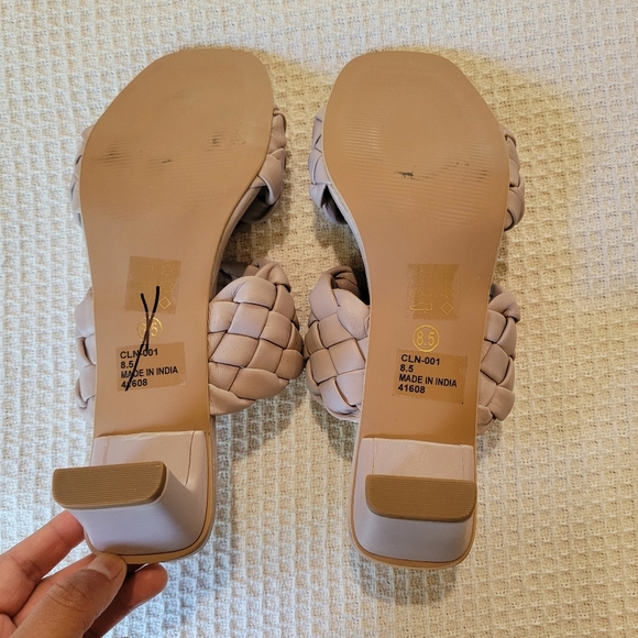 42 Gold Elegant Women's Braided Sandals - Cream - Picture 10 of 11